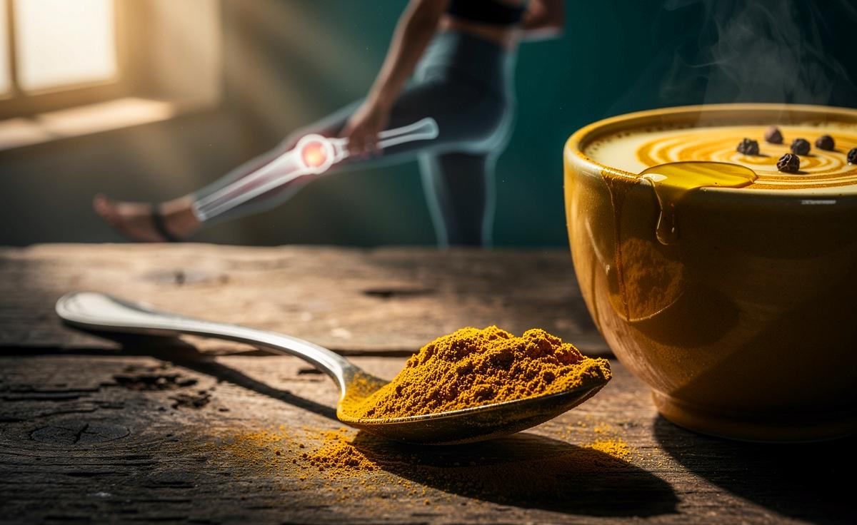 Illustration von ½ Teelöffel Kurkuma zur Förderung der Gelenkbeweglichkeit